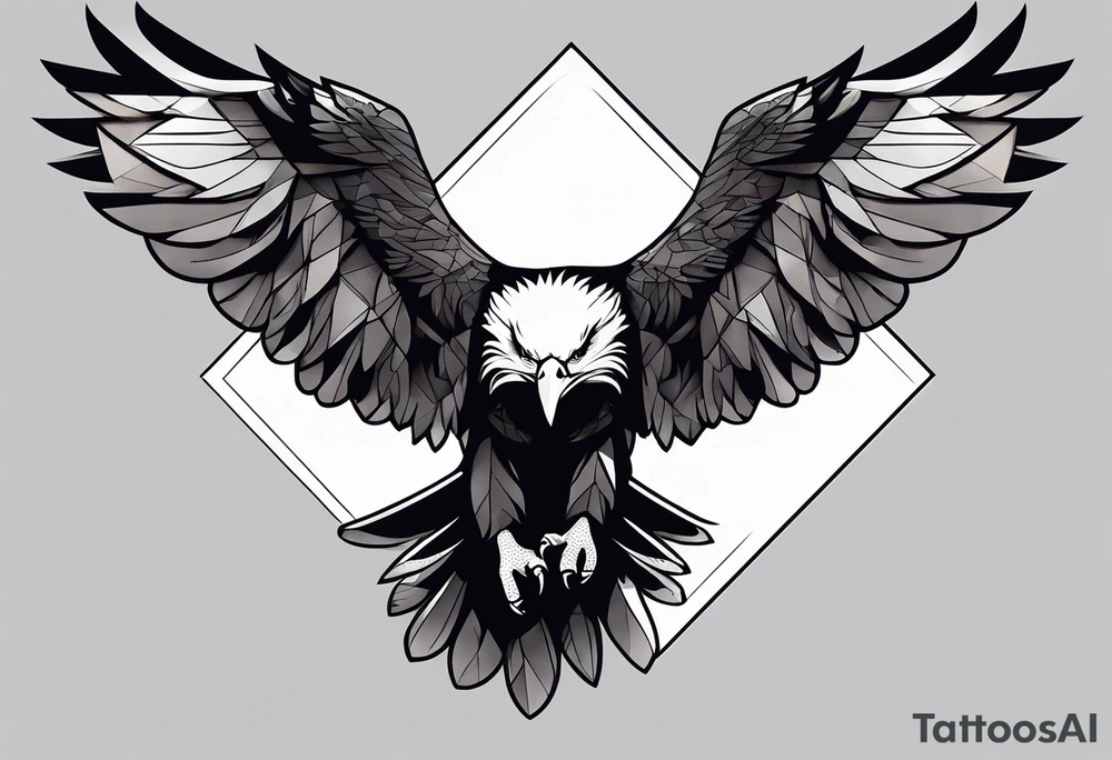 eagle, geometric, subtle, men, forearm tattoo, tattoo idea