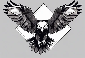 eagle, geometric, subtle, men, forearm tattoo, tattoo idea