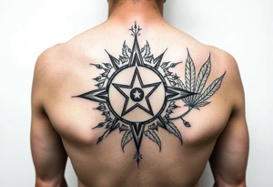 Full female baddie sleeve, starting from the top of my arm going down.. bricks, Star inside a circle with a ♏️  underneath it , Coast Girl 228, fill in the rest to my elbow, then I want a baddie sexy joker,  some weed leafs, and fill in the rest with baddie stuff tattoo idea