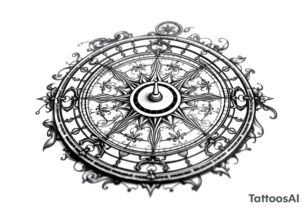 Sundial on the ground tattoo idea