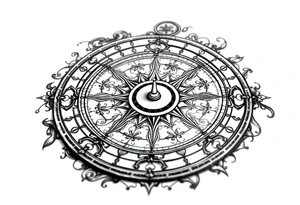 Sundial on the ground tattoo idea