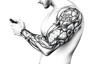 Make, masculine, Computer programmer coding, 6 kids, Libra, nerdy tattoo idea