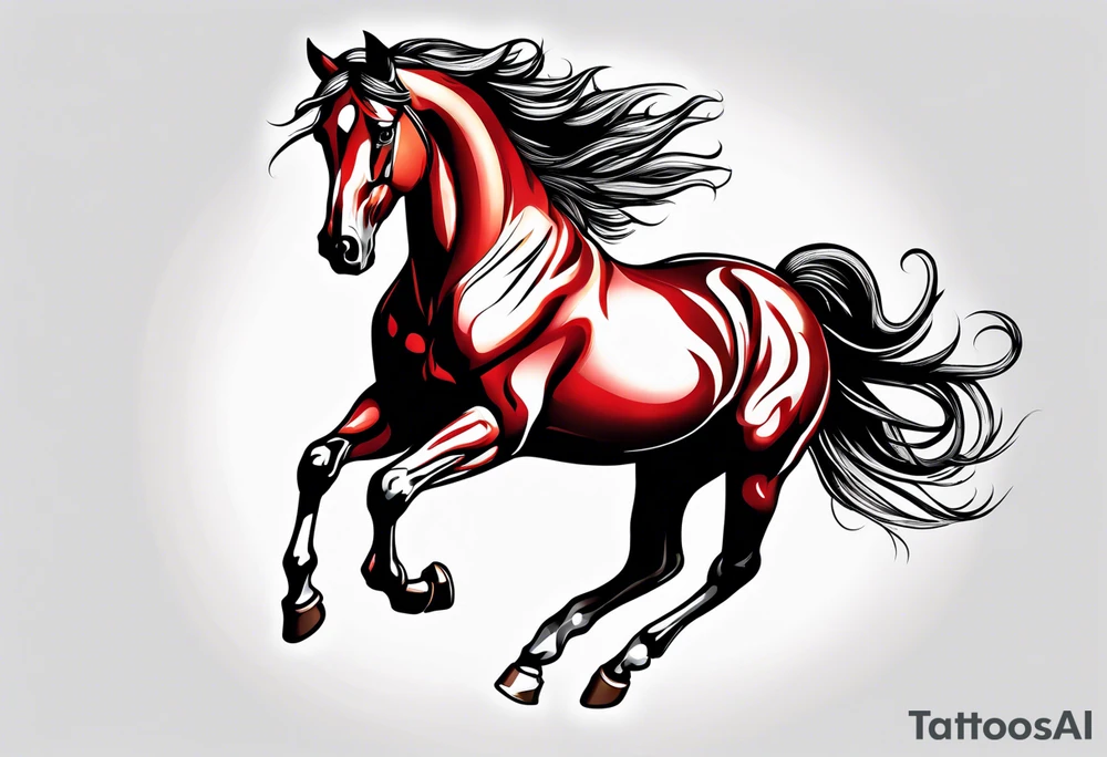 Red horse tattoo idea