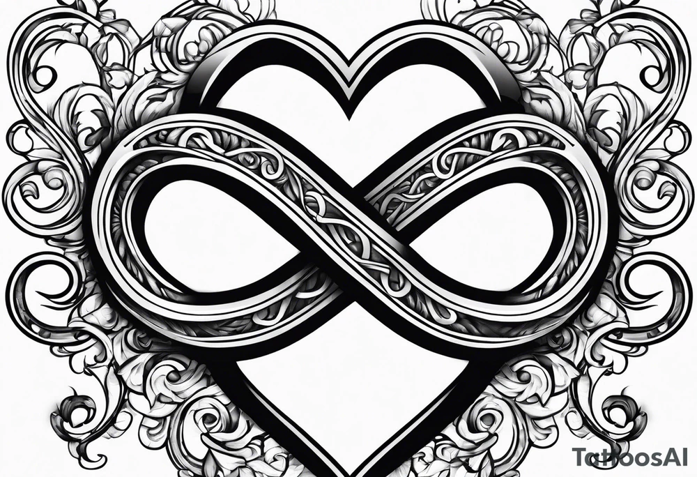 Infinity symbol with heart tattoo idea