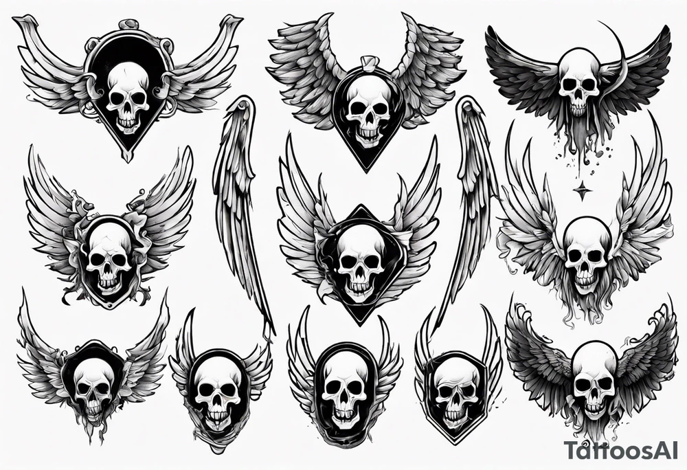 death with wings tattoo idea