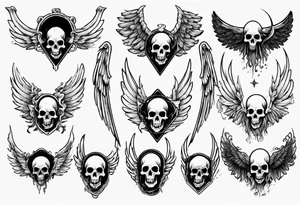 death with wings tattoo idea
