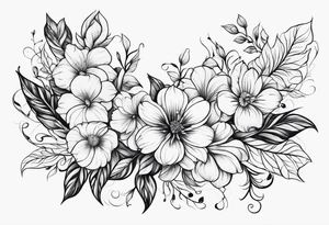 Floral minimalistic vine tattoo idea