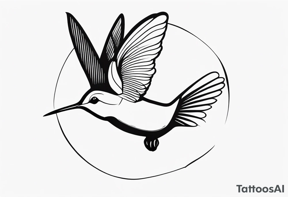 Hummingbird small tattoo idea