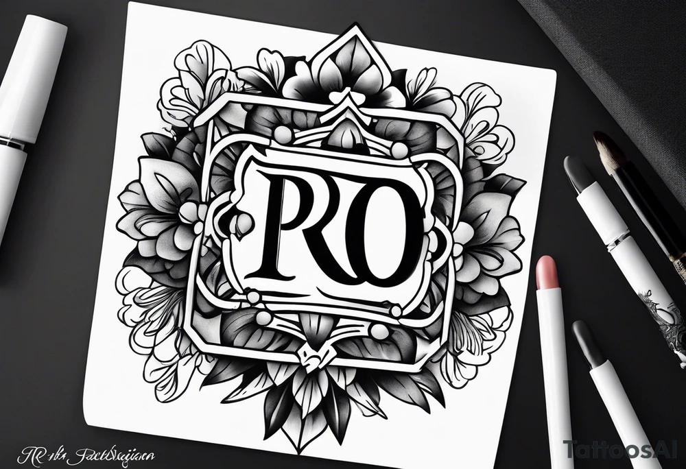Tattoo on my finger that contains the initials of my family members.  The initials are P, B, M and R tattoo idea