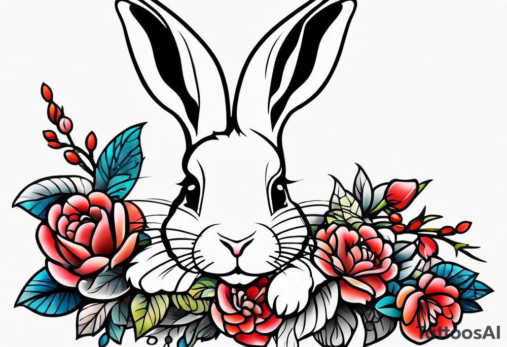 Chinese rabbit bracelet tattoo idea