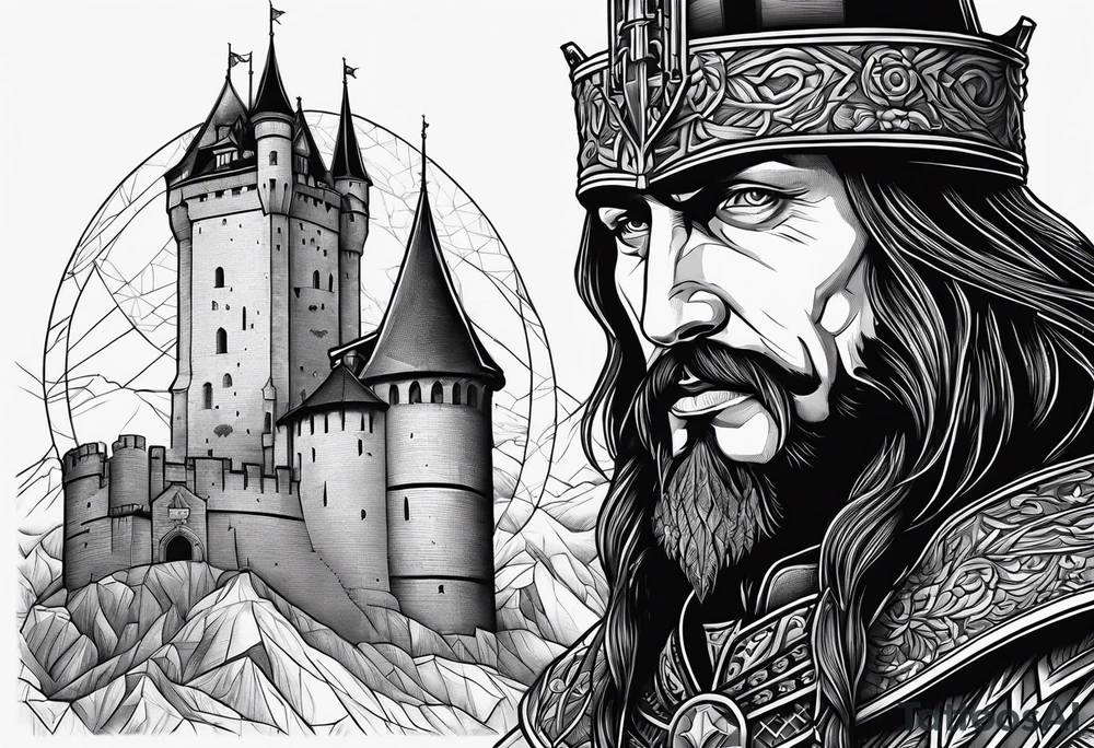 Vlad the impaler and bran castle tattoo idea