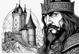 Vlad the impaler and bran castle tattoo idea
