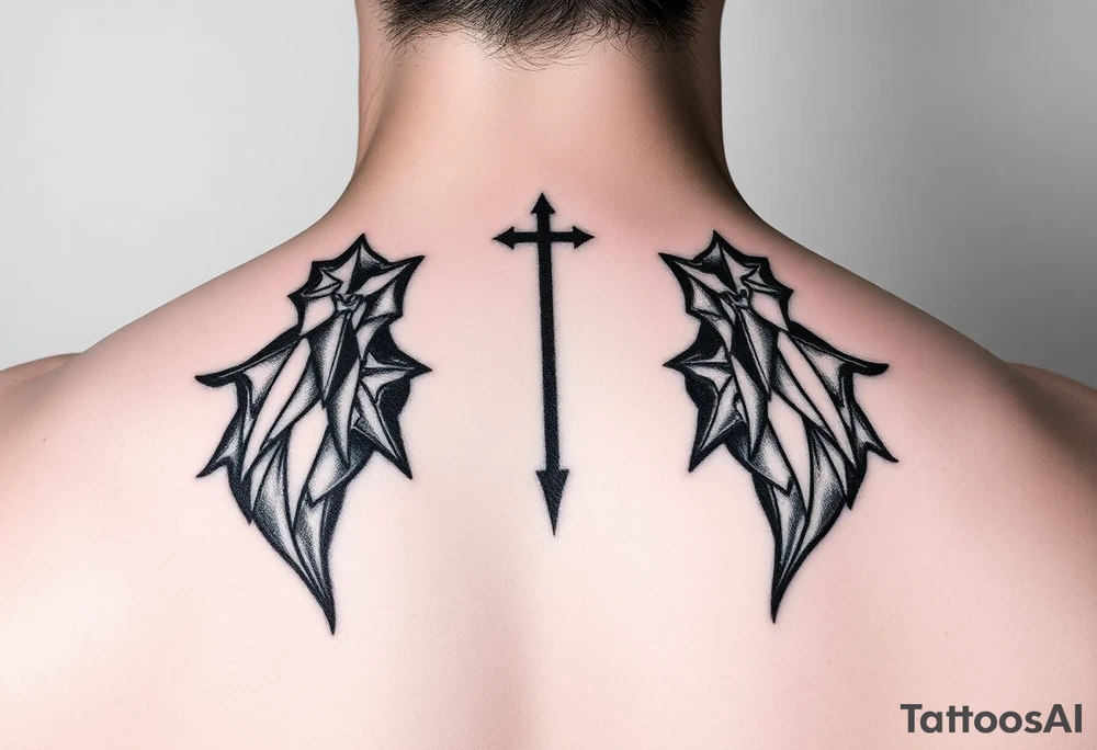 symbol of up and down together tattoo idea