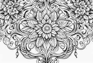 vines of flowers and leaves tattoo idea