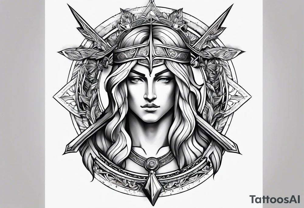 sagittarius, faith, strong, warrior, god, jesus, christ tattoo idea