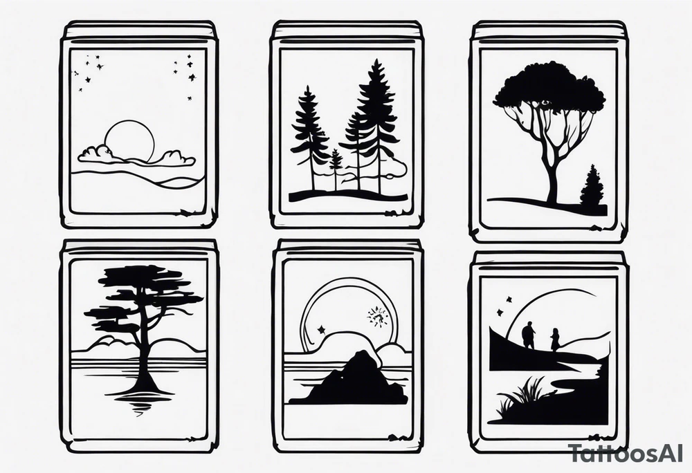 polaroid-picture silhouette tattoo idea