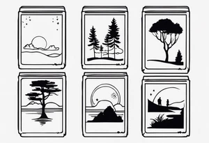 polaroid-picture silhouette tattoo idea