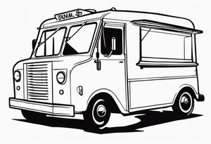 Step van food truck tatoo tattoo idea