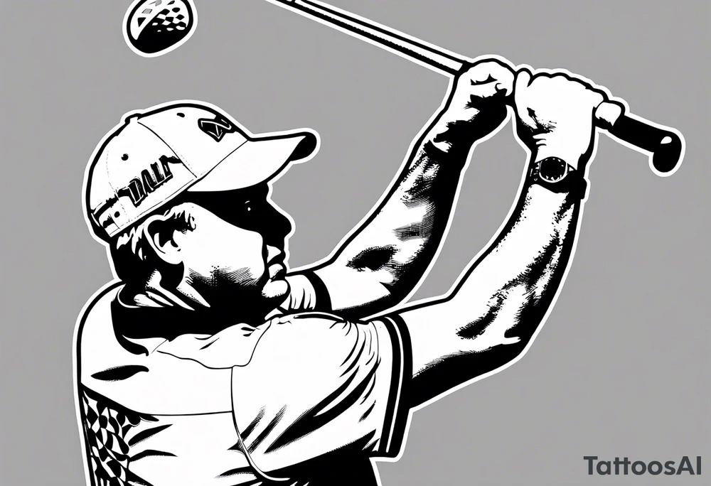 Professional golfer John Daly celebrating winning the Masters in Augusta, GA. tattoo idea
