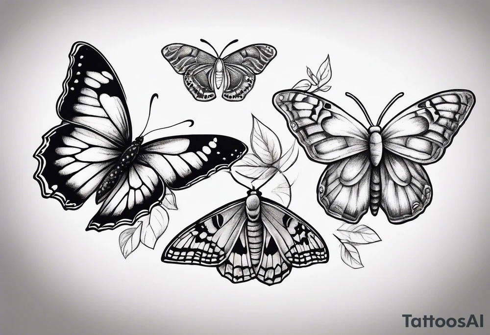 a butterfly and a moth next to each other small under the collar bone tattoo idea a butterfly and a moth next to each other small under the collar bone tattoo idea