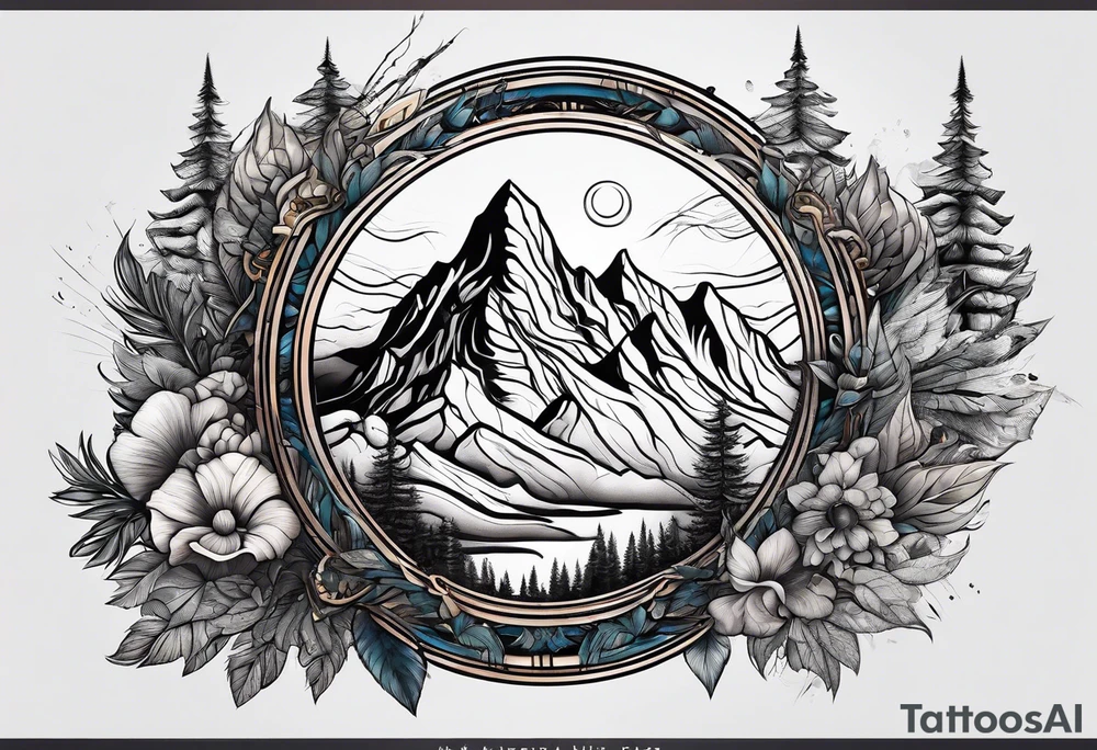 Mountains tattoo idea