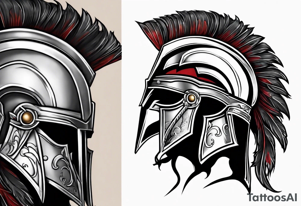 Faceless Spartan warrior tattoo idea