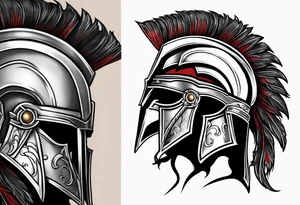 Faceless Spartan warrior tattoo idea