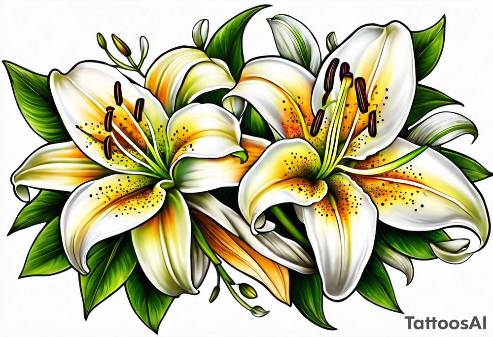 lily  flower tattoo idea