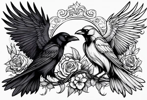 Crow and grim reaper sythe tattoo idea