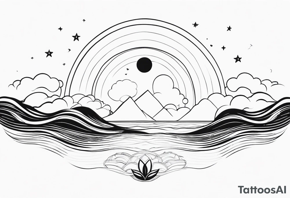 Ocean, Aries, trauma survivor tattoo idea