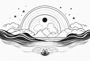 Ocean, Aries, trauma survivor tattoo idea