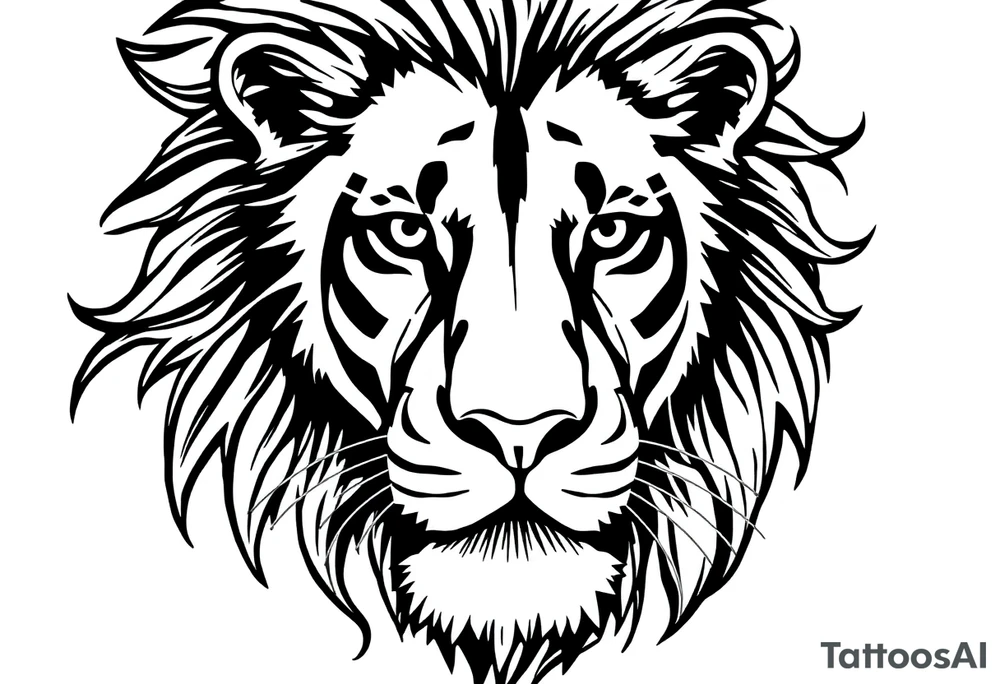 a lion tattoo idea
