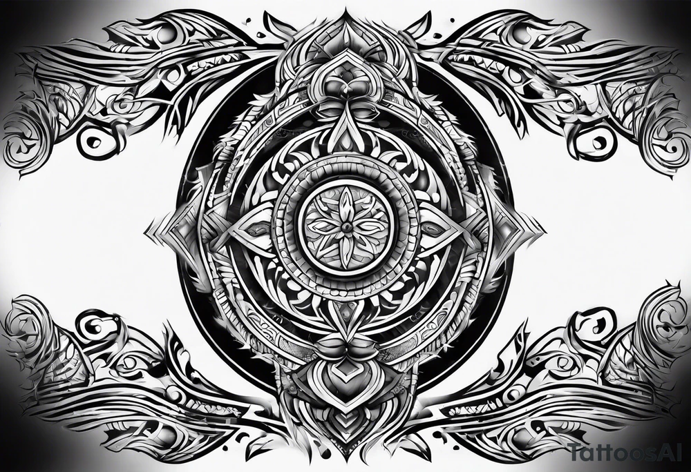 tribal sleeve tattoo idea