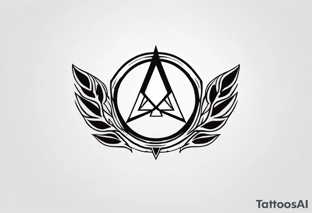Ancient spartan trinity symbol tattoo idea