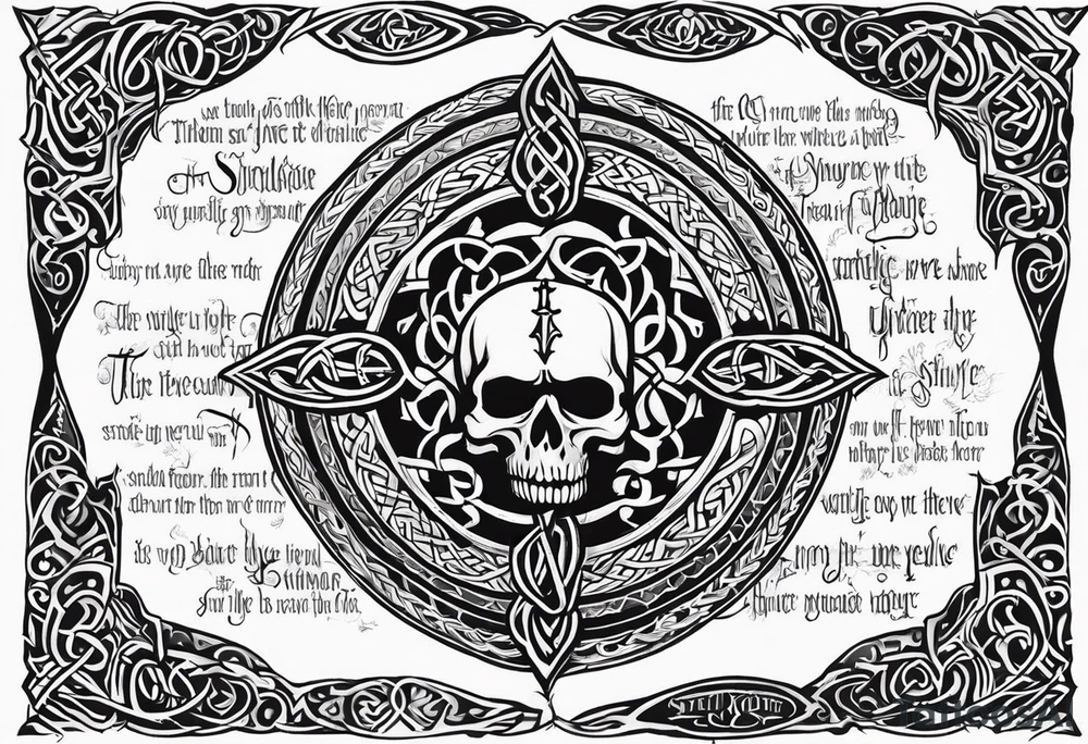 Viking death 
prayer poem tattoo idea