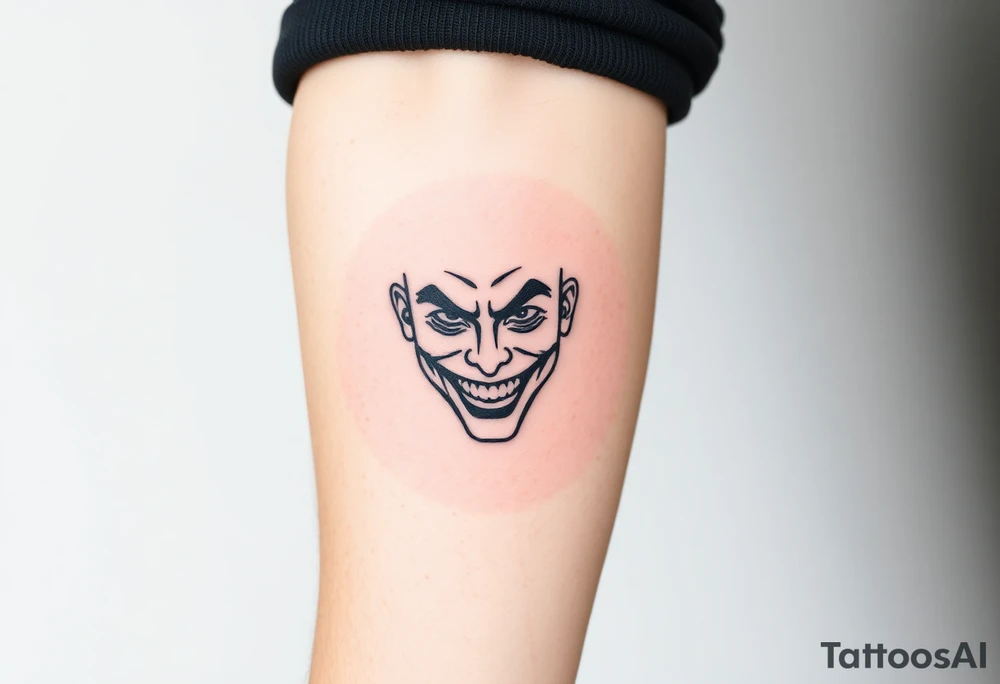 poker joker face tattoo idea
