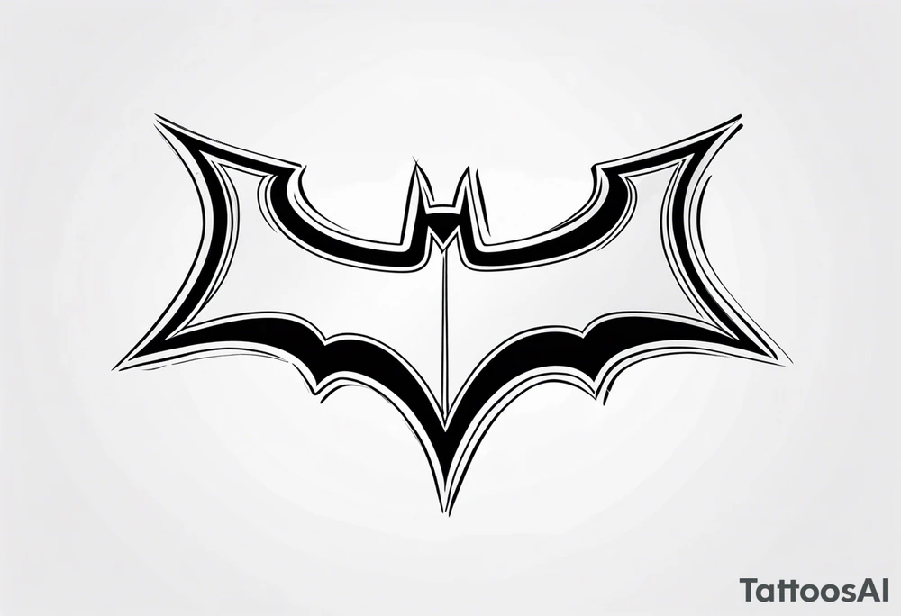 batman logo tattoo idea