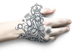 Full hand godly tattoo tattoo idea