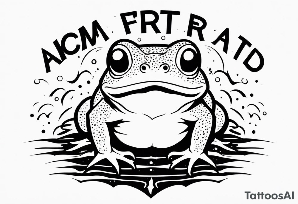 A toad in a thunderstorm tattoo idea