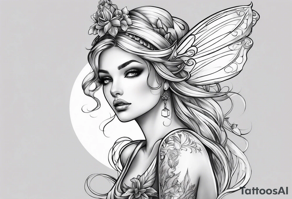 Beautiful fairy tattoo idea