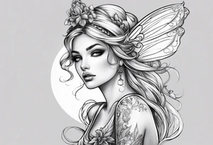 Beautiful fairy tattoo idea