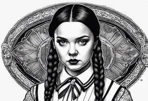 dark wednesday adams from the 90 movie tattoo idea