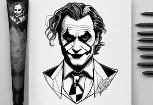 joaquin phoenix joker tattoo to cover up an existing tattoo on my right upper arm. tattoo idea