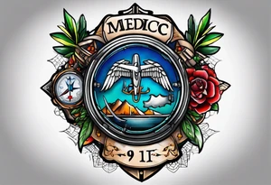 Medic/911 dispatcher/paradise tattoo idea