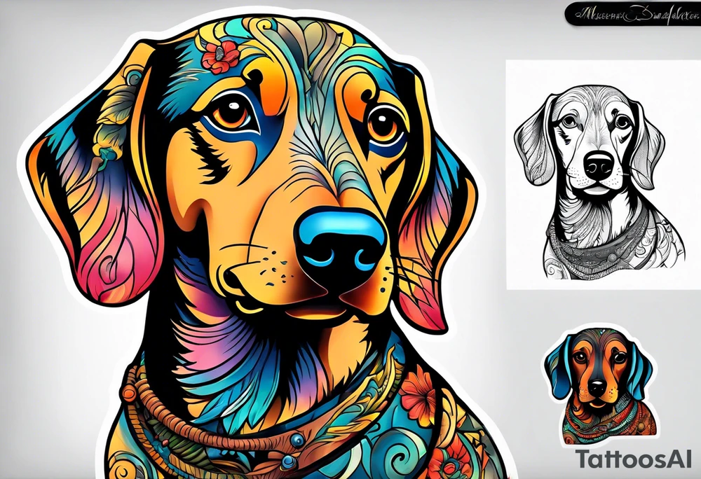 Mean dachshund tattoo idea