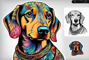 Mean dachshund tattoo idea