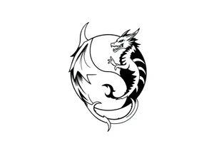 futebol, musica, Yin yang e dragão tattoo idea