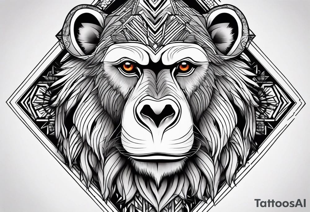 Baboon tattoo idea