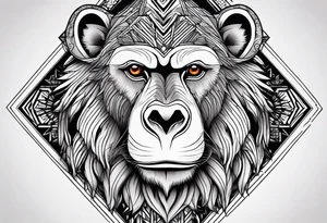 Baboon tattoo idea