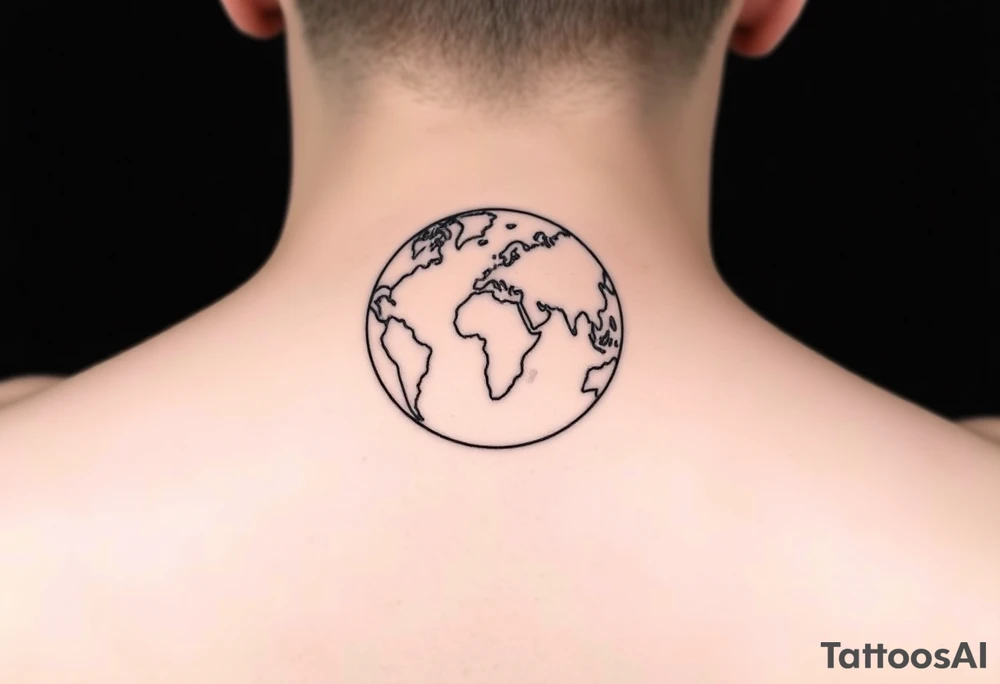 A globe with Lillys world tattoo idea